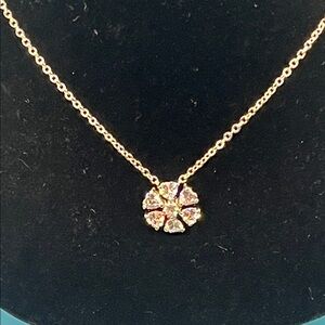 Charter Club Gold Floral Pendant Necklace